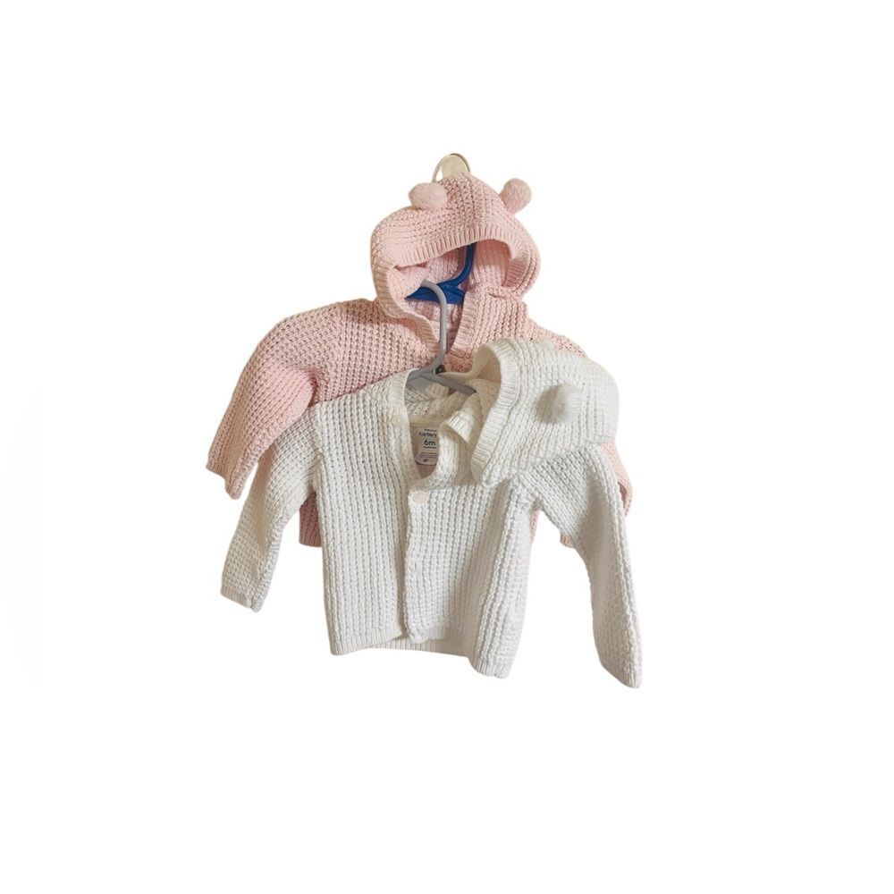 Carter's Baby Girl Hooded Knit Cardigan Sz 6M